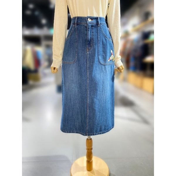 [여주점] 볼링 자수 데님 스커트 (BASKA2611)