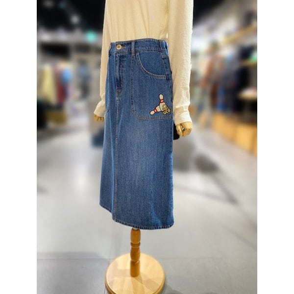 [여주점] 볼링 자수 데님 스커트 (BASKA2611)