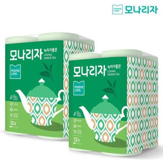 모나리자 녹차가좋은 롤화장지30m*12롤*2팩[33029273]