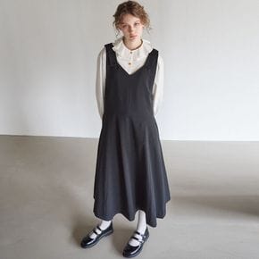 RIBBON FLARE DRESS_BLACK