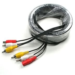 Coms CCTV 케이블 10m-2RCA+DC 5.5 X ( 2매입 )