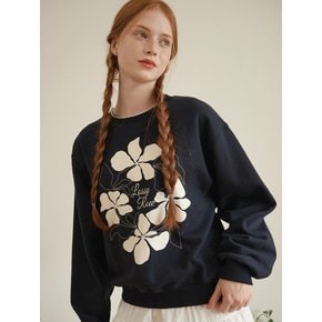 Big Flower Sweatshirt Navy