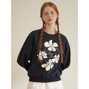 Big Flower Sweatshirt Navy