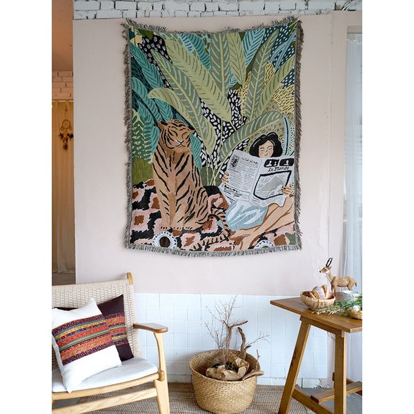 친구와의 여유 빈티지 블랭킷