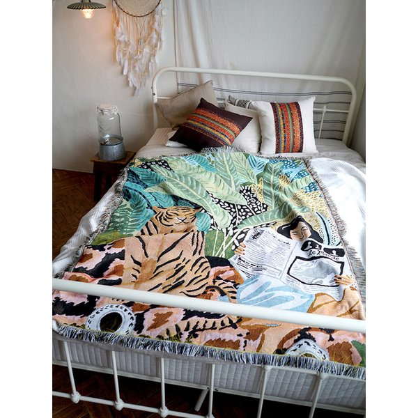 친구와의 여유 빈티지 블랭킷