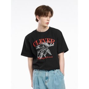 fruit motive overfit MAN t-shirt_Black