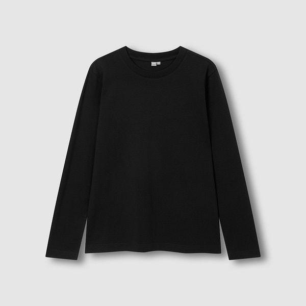여 코튼 스트레치 긴팔 티셔츠 J116101035099
