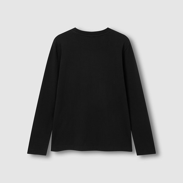 여 코튼 스트레치 긴팔 티셔츠 J116101035099