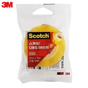 3M 스카치 다용도 테이프(리필1롤 12mmX30m) 투명 550_W9CC15A