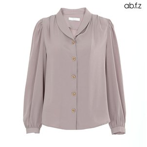 ab.f.z 라운드 카라 디자인 버튼 셔링 블라우스 (AFW4HB34A)