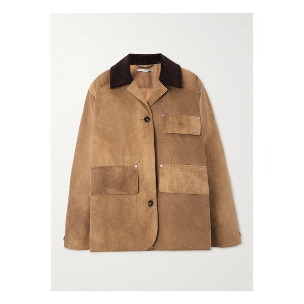 스텔라매카트니 코듀로이 트리밍 워싱  코튼 캔버스 재킷 탠 브라운 1647597350524307