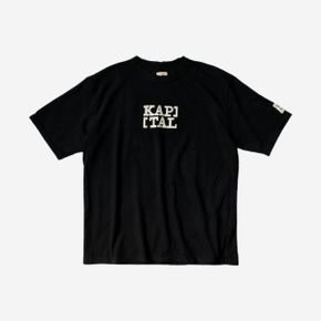 캐피탈 루키 크루넥 로고 티셔츠 블랙 Kapital Rookie Crewneck T-Shirt Black