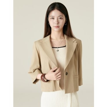 로엠 린넨라이크 7부 자켓_RMJKF38R11