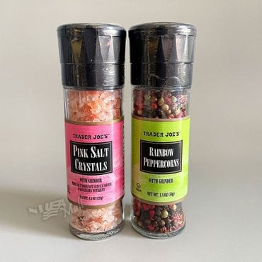  트레이더조 히말라야 핑크 솔트 그라인더 128g 레인보우 후추 50g TRADER JOE’S PINK SALT RAIN