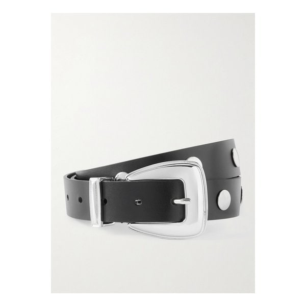 더프랭키샵 퍼스 스터드 가죽 벨트 블랙 46376663162949565