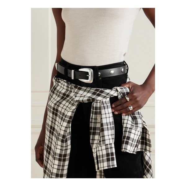 더프랭키샵 퍼스 스터드 가죽 벨트 블랙 46376663162949565