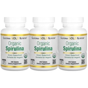 캘리포니아골드뉴트리션 스피룰리나 Spirulina 500mg 240정 3개