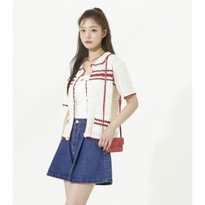 [C]배색 핀 가디건 (PR2KG563)
