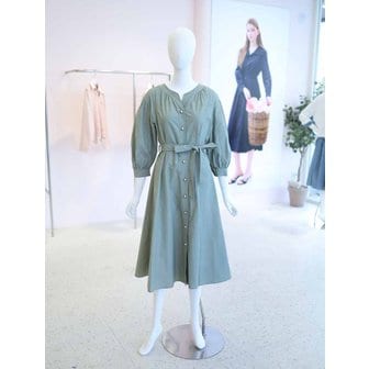 올리브데올리브 [여주점] 여성 벌룬 7부소매 벨트 원피스 YW6SO804