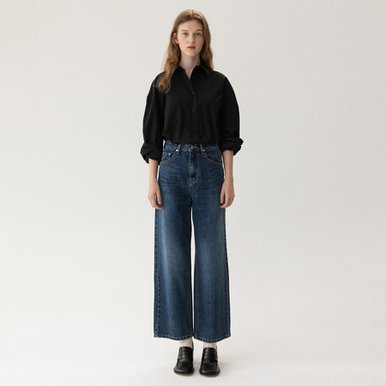 FW23 90s Crop Jeans Blue