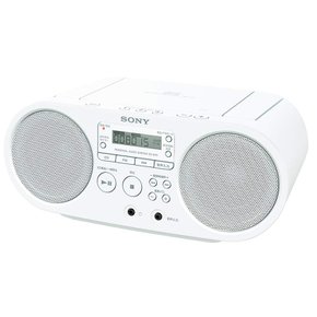 소니 AUX CD 라디오 ZS-S40 : FMAM와이드 FM 대응 화이트 ZS-S40 W