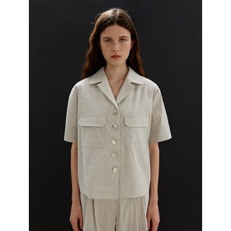 모한 TWR POCKET BUTTON SHIRT OATMEAL