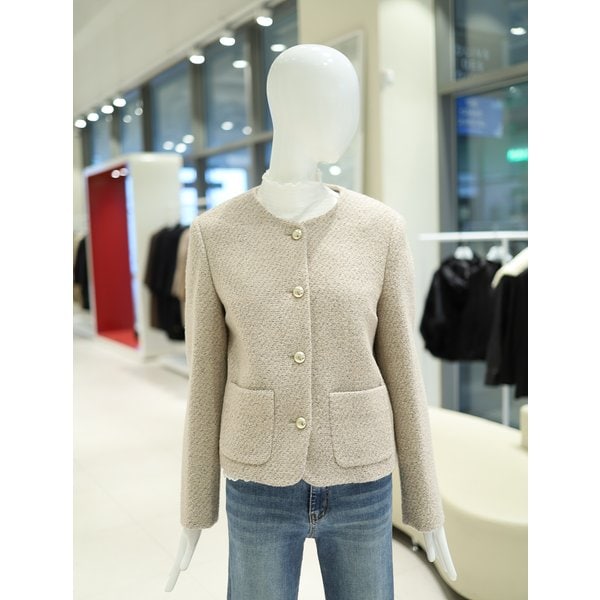 [여주점] 여성 노카라 부클 트위드 자켓 YW5WJ102