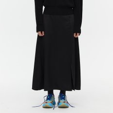 Interlocked Satin Skirt_BLACK