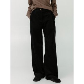 Corduroy Tuck Pants_Black