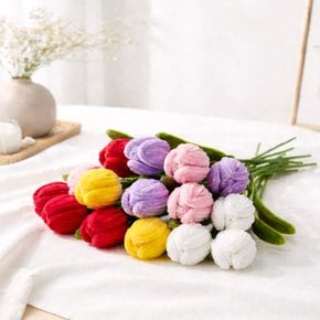 모루꽃 망고 튤립조화 졸업식꽃다발 인테리어 조화꽃 7color