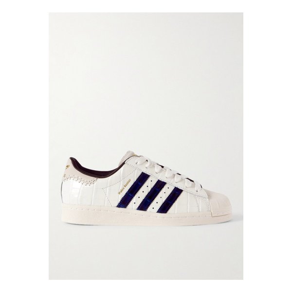 웨일스 보너 슈퍼스타 크로커다일 이펙트 가죽 스니커즈 오프 화이트 1647597341174286