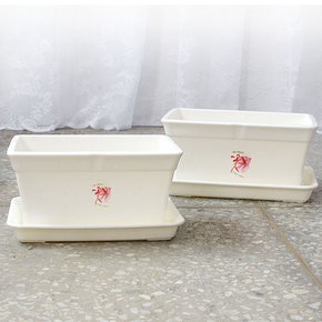 화이트 화분 직사각 대 텃밭 플라스틱화분 홈가드닝