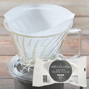 페가수스 커피필터 화이트 100매 PEF-01-100W 1-2잔용