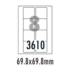 [폼텍]분류표기용라벨 LQ-3610(20매/8칸/69.8x69.8mm) // 0102243