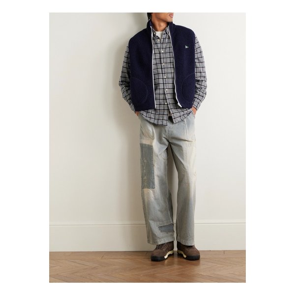 포르투기스 플란넬 보우가 버튼다운 칼라 체크 코튼 플란넬 셔츠 46376663162911669