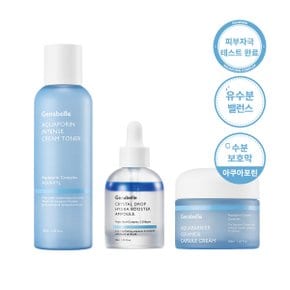 (보습장벽) 아쿠아포린 인텐스 크림 토너120ml + 크리스탈 드롭 하이드라 부스터 앰플 30ml + 아쿠아베리어 세라마이드 캡슐 크림50ml