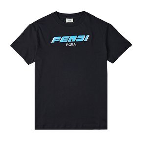 [펜디 키즈] JUI139 7AJ F0GME (12-14) 남아 로고 코튼 반팔 티셔츠