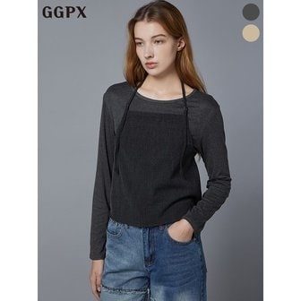 GGPX 홀터 뷔스티에 레이어드 긴팔 티셔츠  GO9TS007F _P372693087