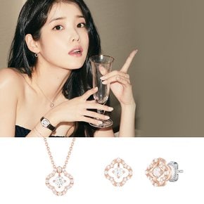 [아이유 PICK] CLOVIA DUELLO 목걸이+귀걸이 세트 (SET-JJJTNQ2BF042SR420+JJJTEQ2BF042SR000)