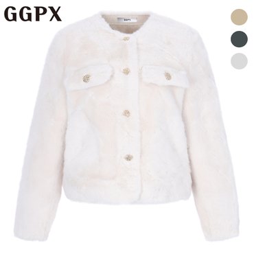GGPX 로맨틱 페이크 퍼 노카라 자켓 (GOAJK065F)