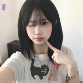캣 리본 Y2K 크롭 반팔셔츠