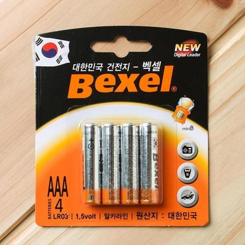 배터리 알카라인 AAA 벡셀 벡셀건전지 건전지 1.5V 4p X ( 3매입 )