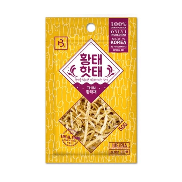 브리더랩 황태핫태 황태채 50g 강아지 간식