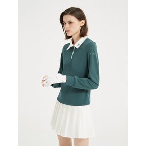 Green Moss Longsleeve Polo Top