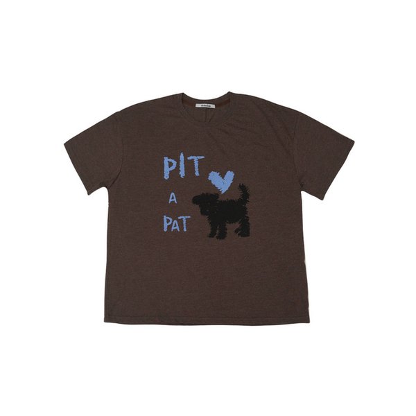 PIT A PAT T-SHIRT_BROWN