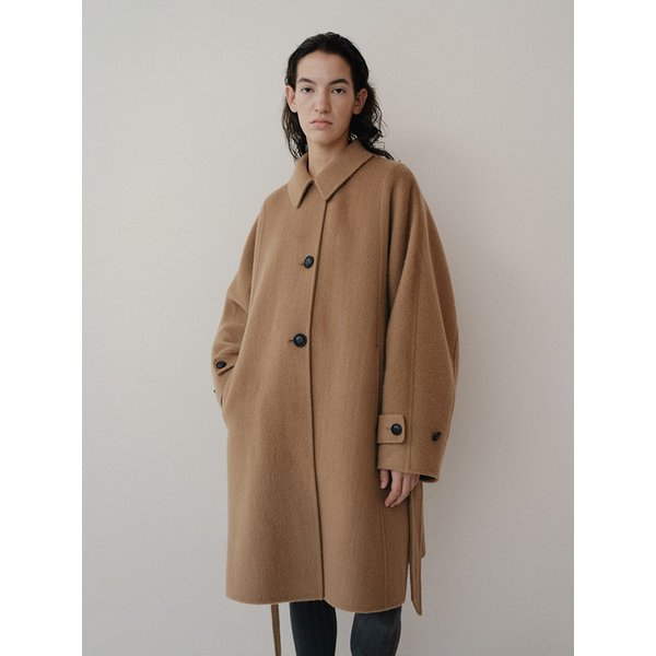 TVF CASHMERE FOX SOUTIEN HALF COAT [HAND MADE]_CAMEL