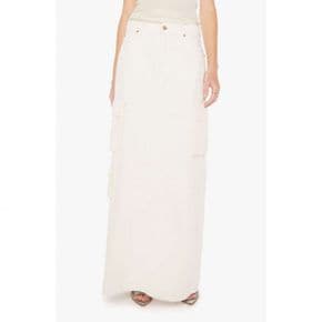 4576267 MOTHER The Fun Dip Denim Cargo Maxi Skirt