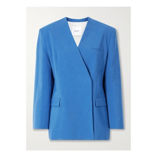 에쎄 스튜디오 옴므 더블 브레스트 오버사이즈 우븐 블레이저 블루 1647597357707765