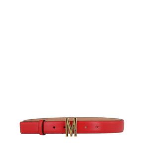 4322589 Moschino Leather M-Plaque Belt 72666389