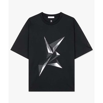 리버클래시 [24SS] LKS42302블랙 GEOMETRIC 아트웍 반팔 티셔츠